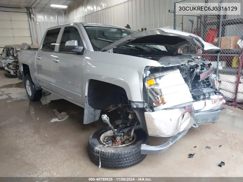 2018 Chevrolet Silverado 1500 1Lt VIN: 3GCUKREC6JG316129 Lot: 40799828