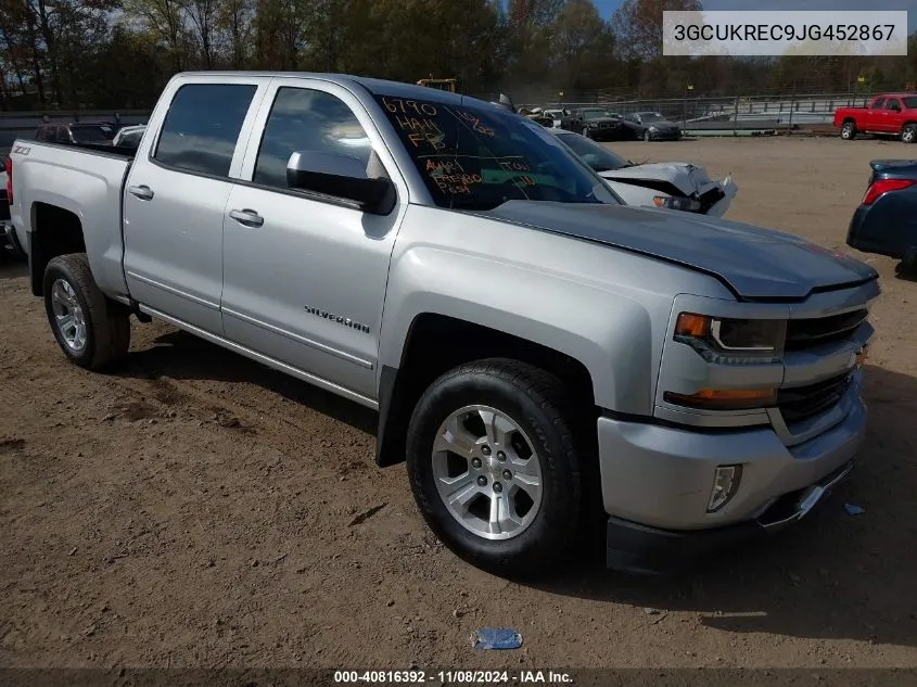 2018 Chevrolet Silverado 1500 2Lt VIN: 3GCUKREC9JG452867 Lot: 40816392