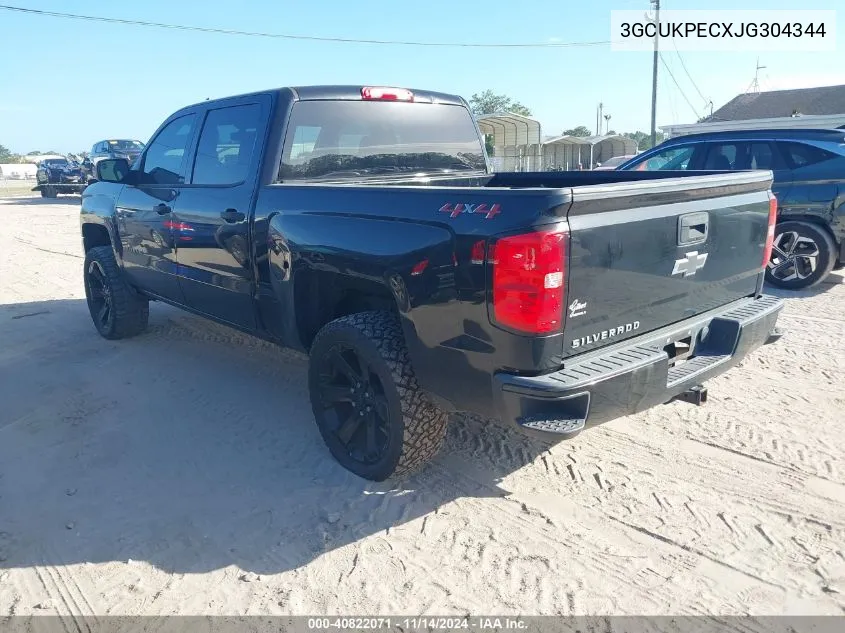 2018 Chevrolet Silverado 1500 Custom VIN: 3GCUKPECXJG304344 Lot: 40822071