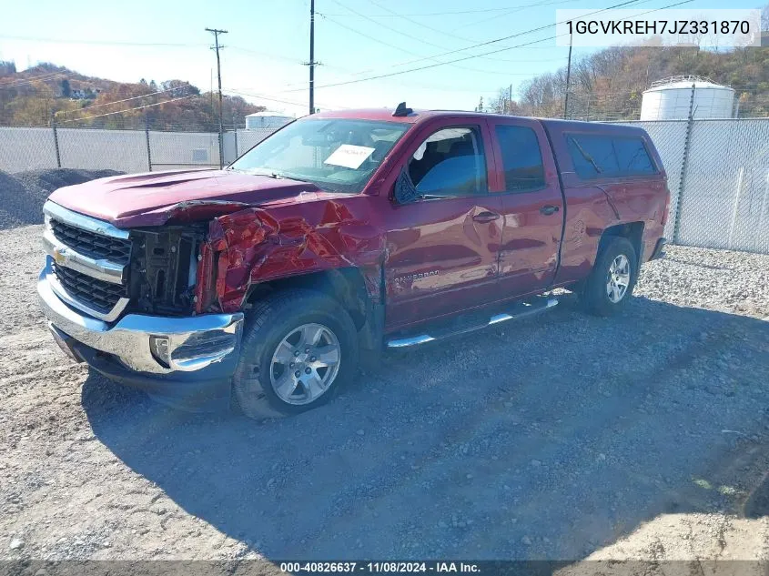 2018 Chevrolet Silverado 1500 1Lt VIN: 1GCVKREH7JZ331870 Lot: 40826637