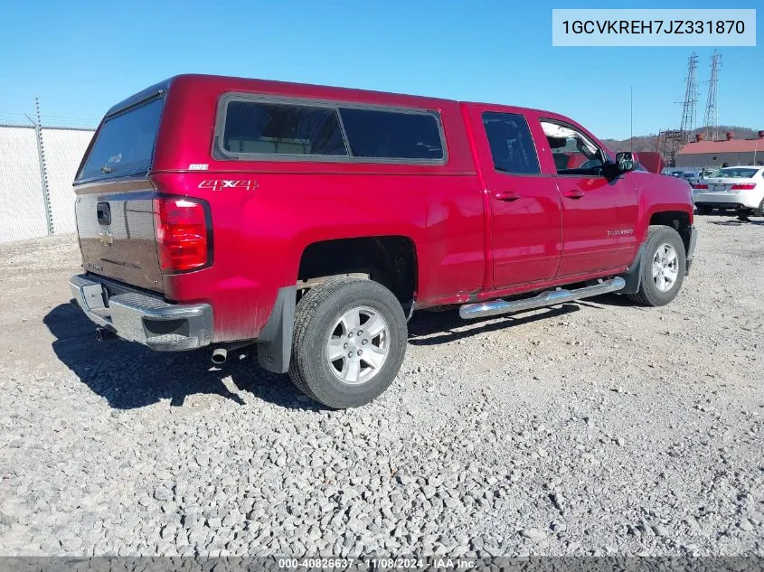 2018 Chevrolet Silverado 1500 1Lt VIN: 1GCVKREH7JZ331870 Lot: 40826637