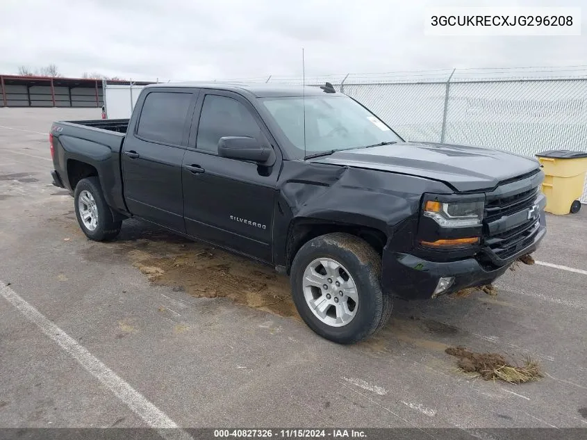 2018 Chevrolet Silverado 1500 2Lt VIN: 3GCUKRECXJG296208 Lot: 40827326