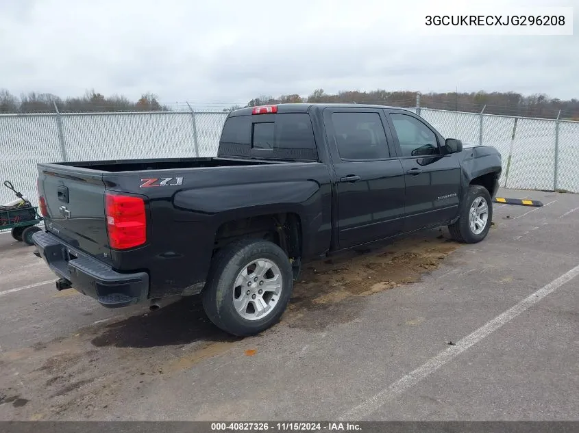 2018 Chevrolet Silverado 1500 2Lt VIN: 3GCUKRECXJG296208 Lot: 40827326