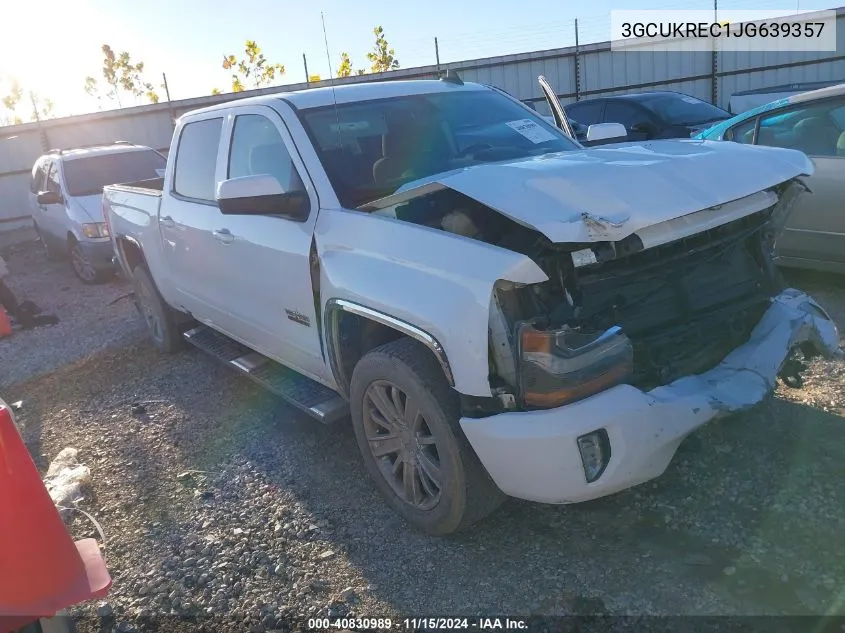 2018 Chevrolet Silverado 1500 2Lt VIN: 3GCUKREC1JG639357 Lot: 40830989