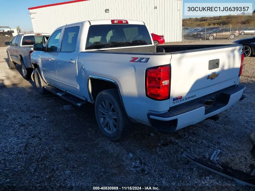 2018 Chevrolet Silverado 1500 2Lt VIN: 3GCUKREC1JG639357 Lot: 40830989