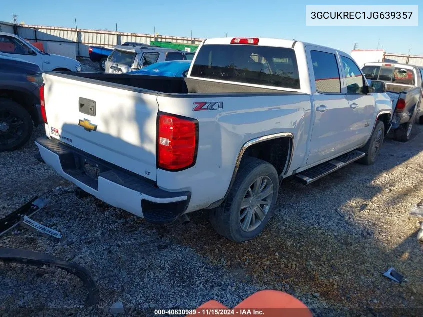 2018 Chevrolet Silverado 1500 2Lt VIN: 3GCUKREC1JG639357 Lot: 40830989