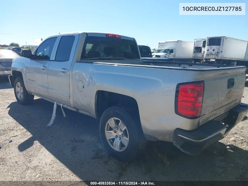 2018 Chevrolet Silverado 1500 1Lt VIN: 1GCRCREC0JZ127785 Lot: 40833534