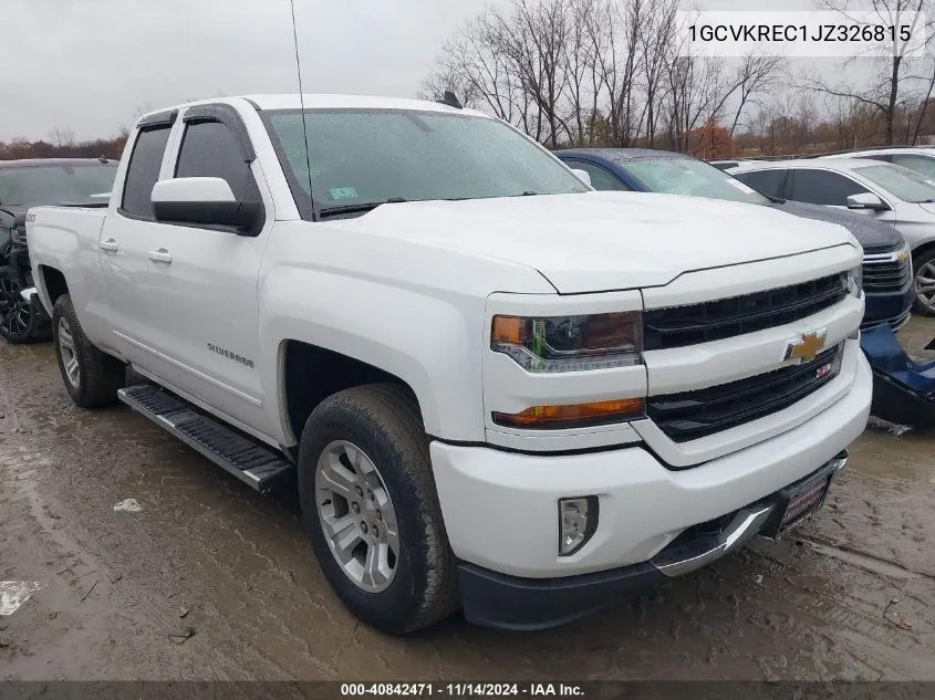 2018 Chevrolet Silverado 1500 2Lt VIN: 1GCVKREC1JZ326815 Lot: 40842471