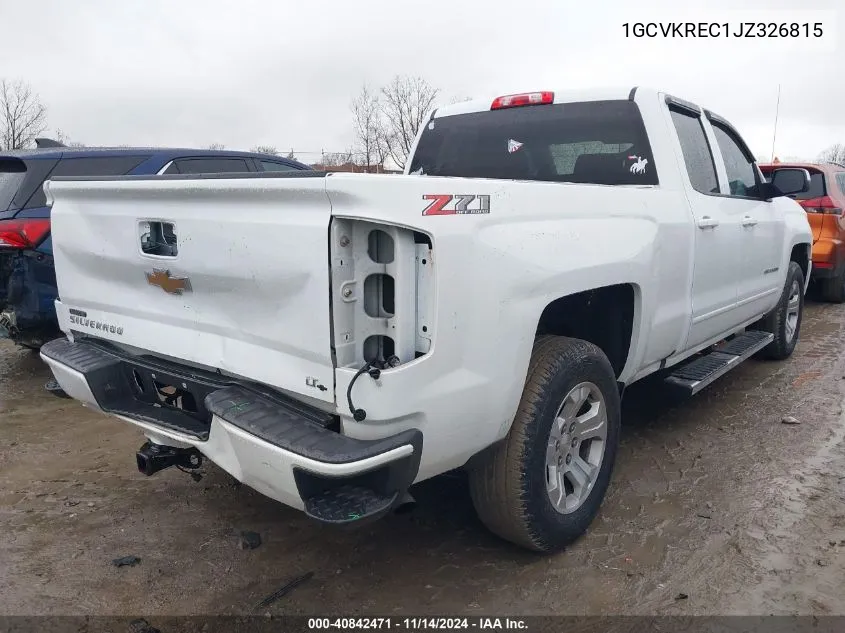 2018 Chevrolet Silverado 1500 2Lt VIN: 1GCVKREC1JZ326815 Lot: 40842471