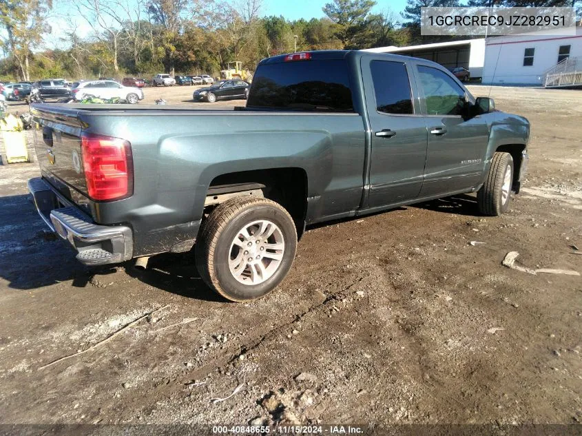 2018 Chevrolet Silverado 1500 1Lt VIN: 1GCRCREC9JZ282951 Lot: 40848655