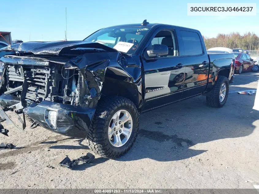 2018 Chevrolet Silverado 1500 2Lt VIN: 3GCUKREC3JG464237 Lot: 40851263