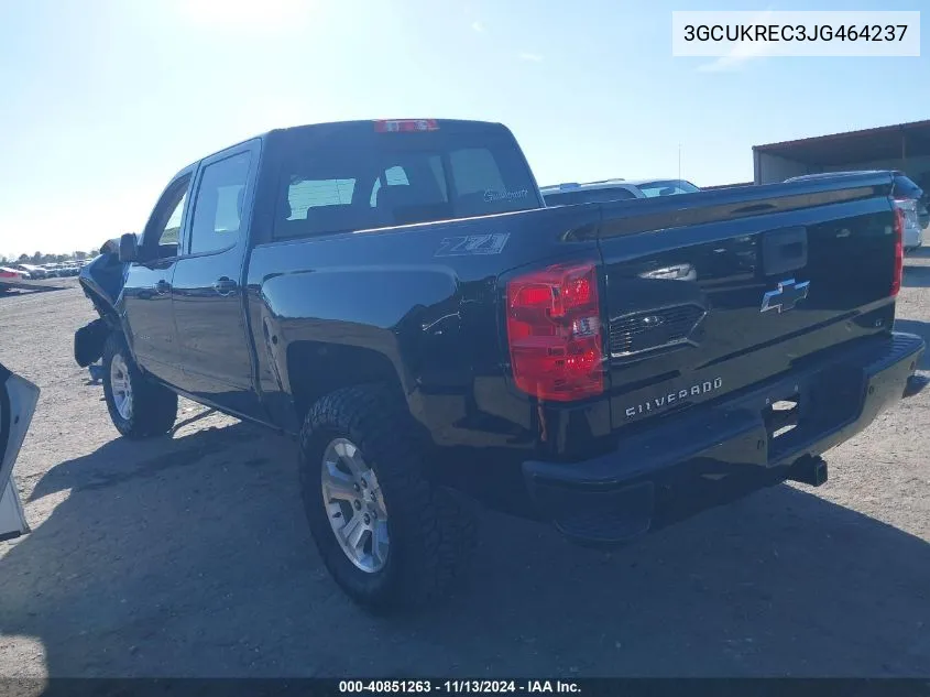 2018 Chevrolet Silverado 1500 2Lt VIN: 3GCUKREC3JG464237 Lot: 40851263