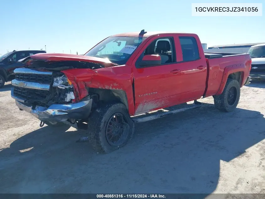 2018 Chevrolet Silverado 1500 1Lt VIN: 1GCVKREC3JZ341056 Lot: 40851316