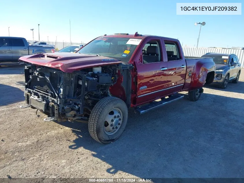 2018 Chevrolet Silverado 3500Hd High Country VIN: 1GC4K1EY0JF209382 Lot: 40851785