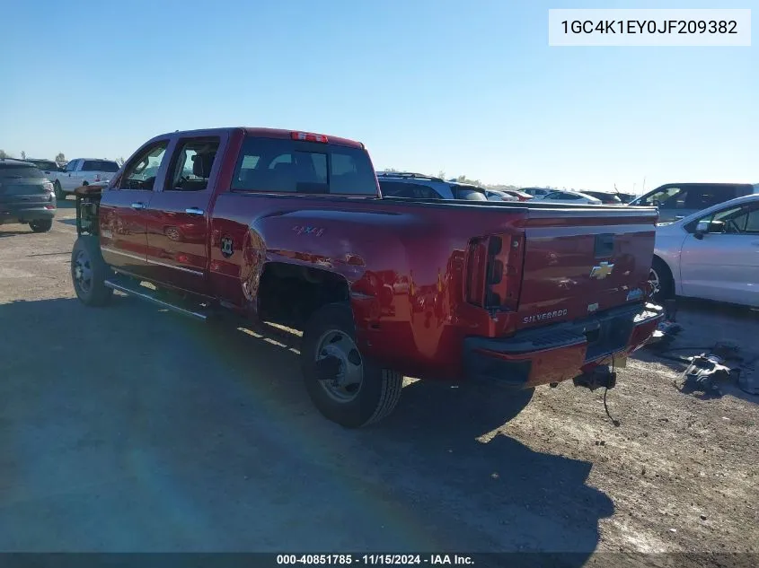 2018 Chevrolet Silverado 3500Hd High Country VIN: 1GC4K1EY0JF209382 Lot: 40851785