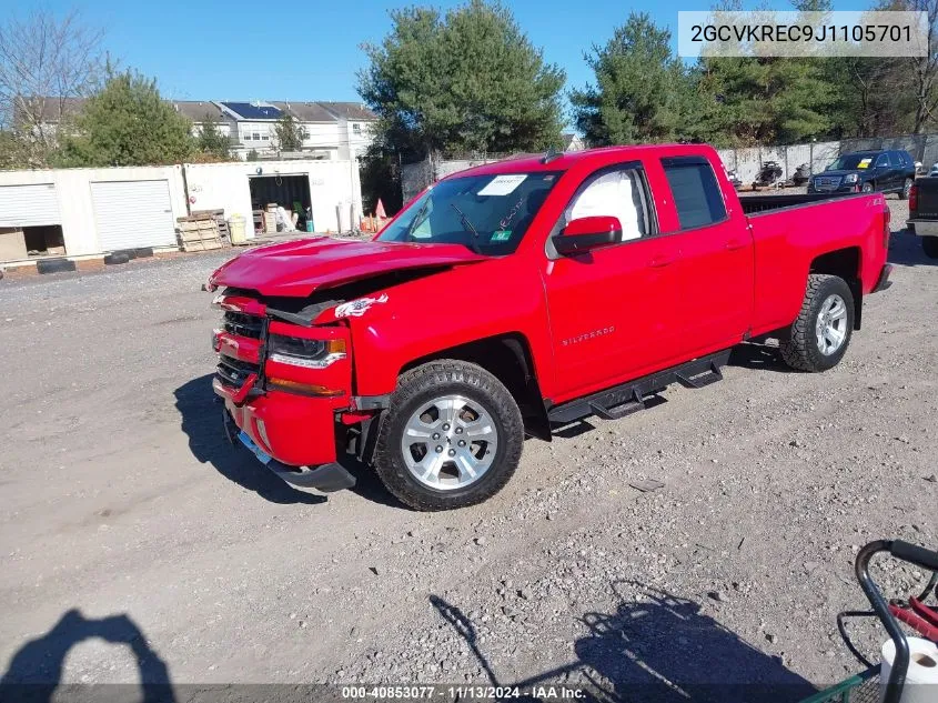 2GCVKREC9J1105701 2018 Chevrolet Silverado 1500 2Lt