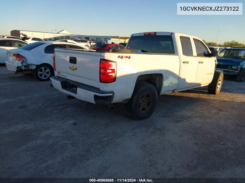 2018 Chevrolet Silverado 1500 Wt VIN: 1GCVKNECXJZ273122 Lot: 40865688