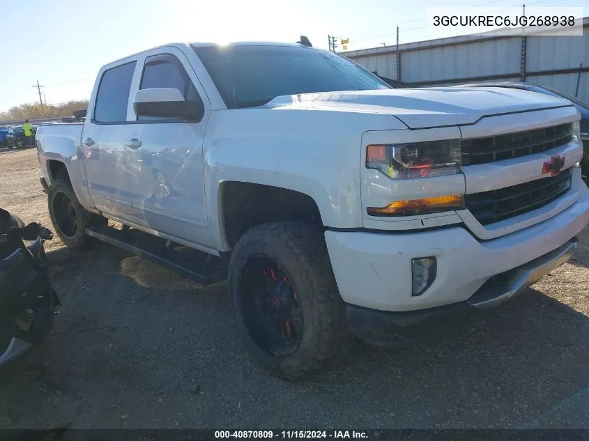 2018 Chevrolet Silverado 1500 2Lt VIN: 3GCUKREC6JG268938 Lot: 40870809