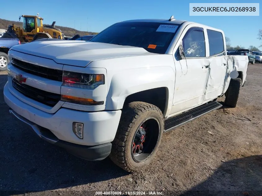 2018 Chevrolet Silverado 1500 2Lt VIN: 3GCUKREC6JG268938 Lot: 40870809