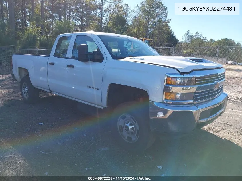 2018 Chevrolet Silverado 3500Hd Wt VIN: 1GC5KYEYXJZ274431 Lot: 40872225