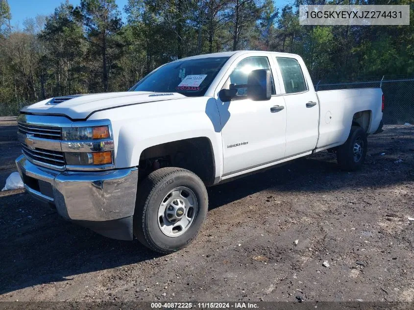 2018 Chevrolet Silverado 3500Hd Wt VIN: 1GC5KYEYXJZ274431 Lot: 40872225