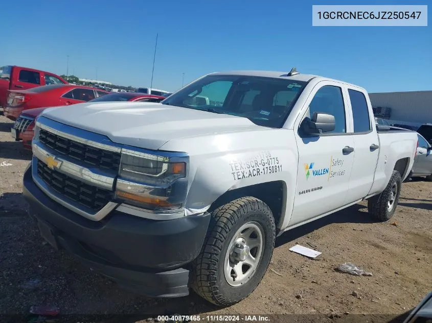 2018 Chevrolet Silverado 1500 Wt VIN: 1GCRCNEC6JZ250547 Lot: 40879465