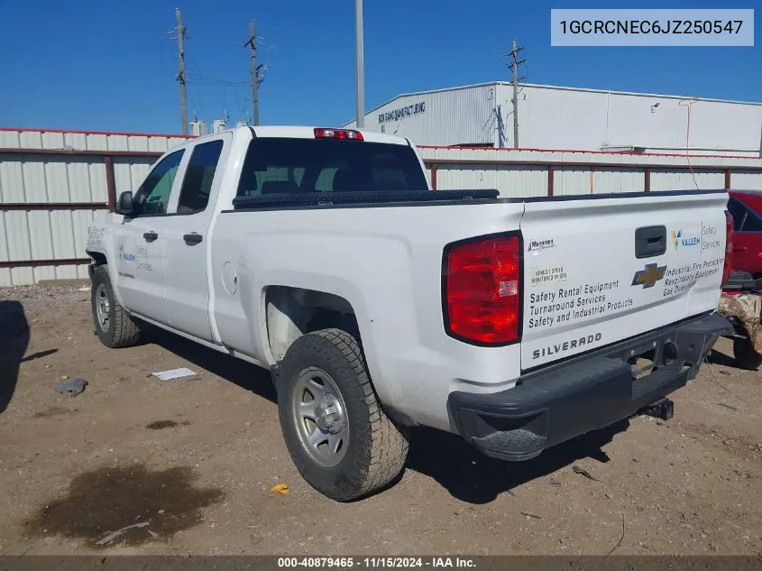 2018 Chevrolet Silverado 1500 Wt VIN: 1GCRCNEC6JZ250547 Lot: 40879465