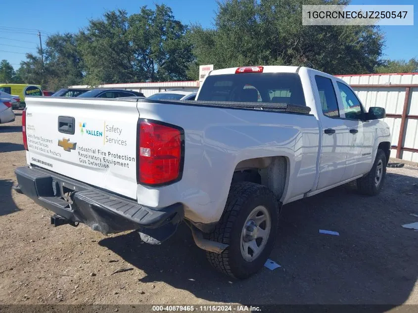 2018 Chevrolet Silverado 1500 Wt VIN: 1GCRCNEC6JZ250547 Lot: 40879465