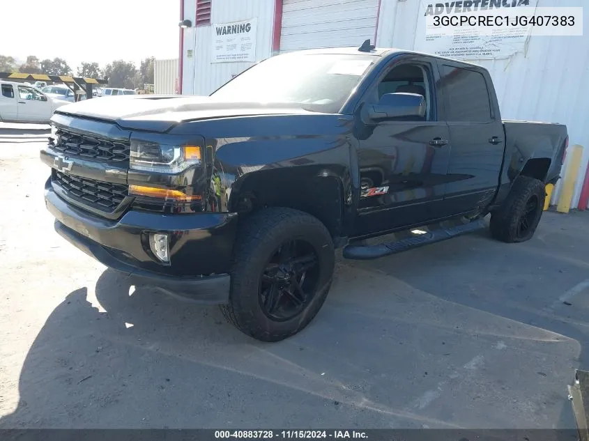 2018 Chevrolet Silverado 1500 1Lt VIN: 3GCPCREC1JG407383 Lot: 40883728