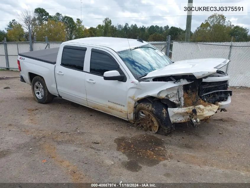 2018 Chevrolet Silverado 1500 2Lt VIN: 3GCUKREC3JG375591 Lot: 40887974