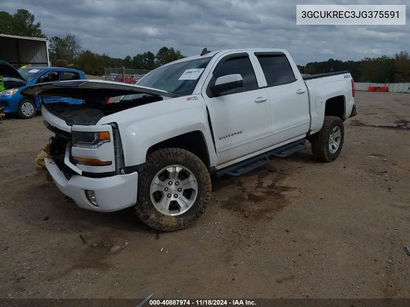 2018 Chevrolet Silverado 1500 2Lt VIN: 3GCUKREC3JG375591 Lot: 40887974