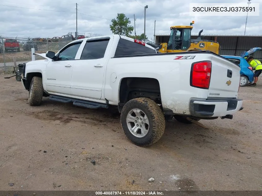 2018 Chevrolet Silverado 1500 2Lt VIN: 3GCUKREC3JG375591 Lot: 40887974