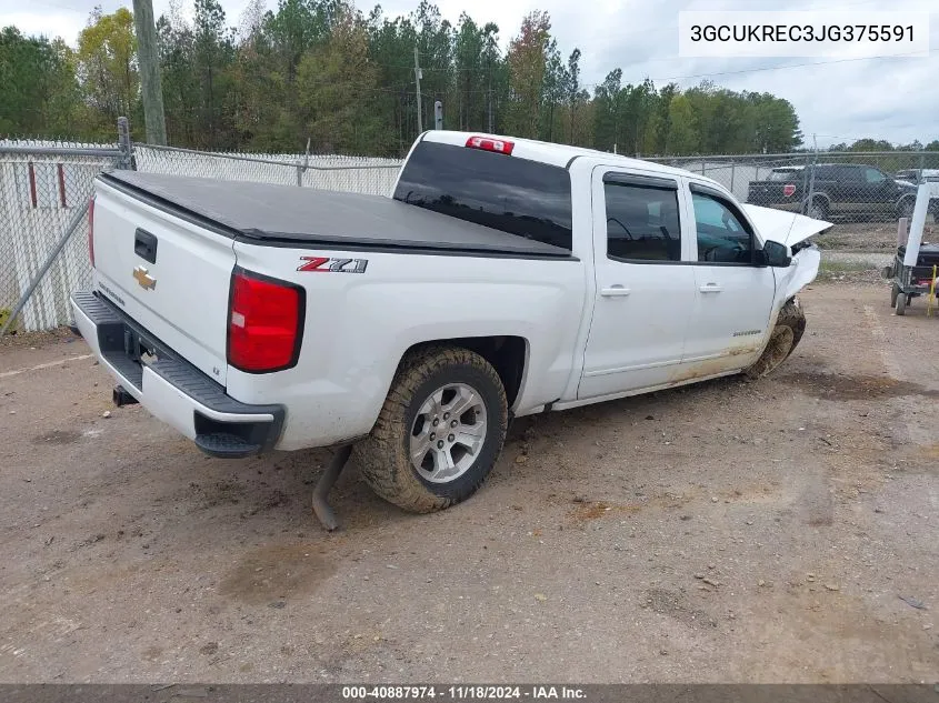 2018 Chevrolet Silverado 1500 2Lt VIN: 3GCUKREC3JG375591 Lot: 40887974