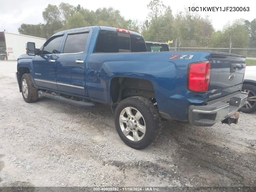 2018 Chevrolet Silverado 2500Hd Ltz VIN: 1GC1KWEY1JF230063 Lot: 40900392