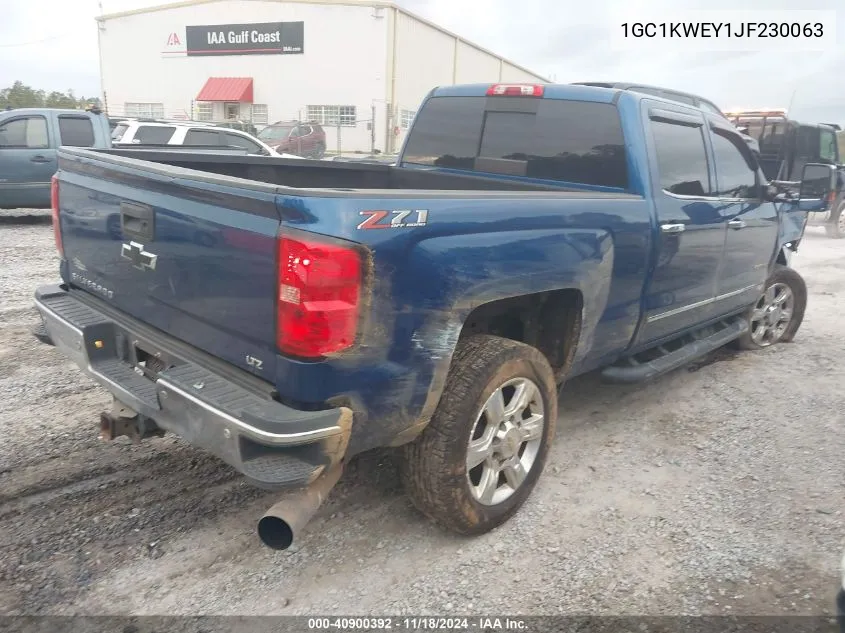 2018 Chevrolet Silverado 2500Hd Ltz VIN: 1GC1KWEY1JF230063 Lot: 40900392