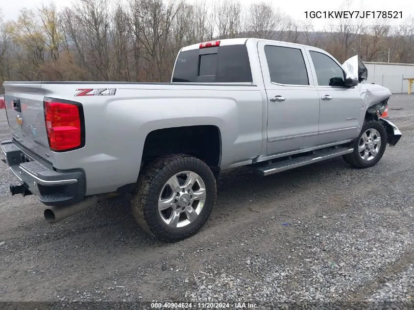 2018 Chevrolet Silverado 2500Hd Ltz VIN: 1GC1KWEY7JF178521 Lot: 40904624