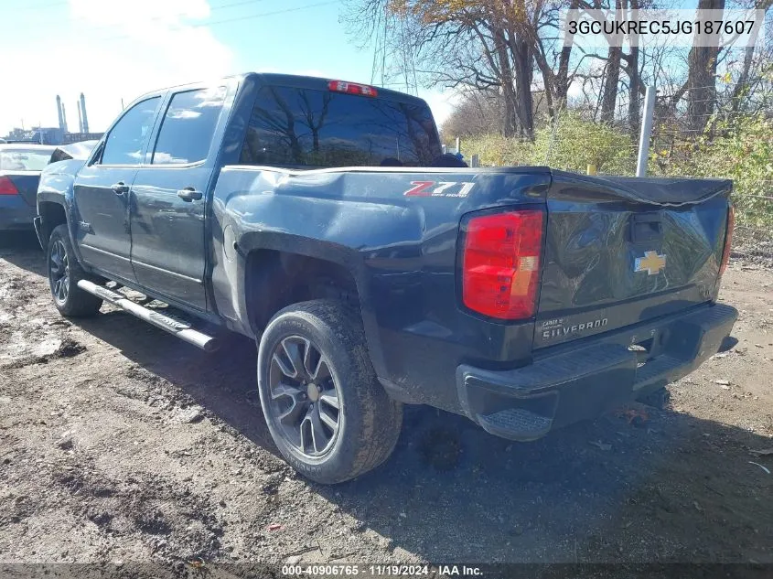 2018 Chevrolet Silverado 1500 2Lt VIN: 3GCUKREC5JG187607 Lot: 40906765