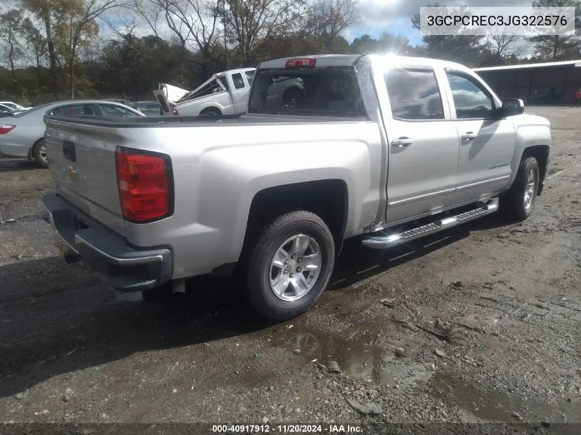 2018 Chevrolet Silverado 1500 1Lt VIN: 3GCPCREC3JG322576 Lot: 40917912