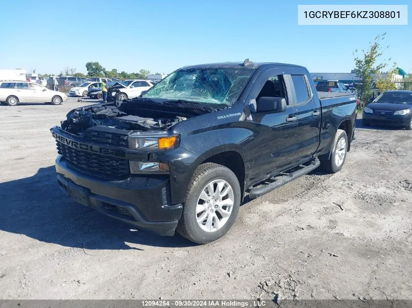 2019 Chevrolet Silverado 1500 VIN: 1GCRYBEF6KZ308801 Lot: 12094254