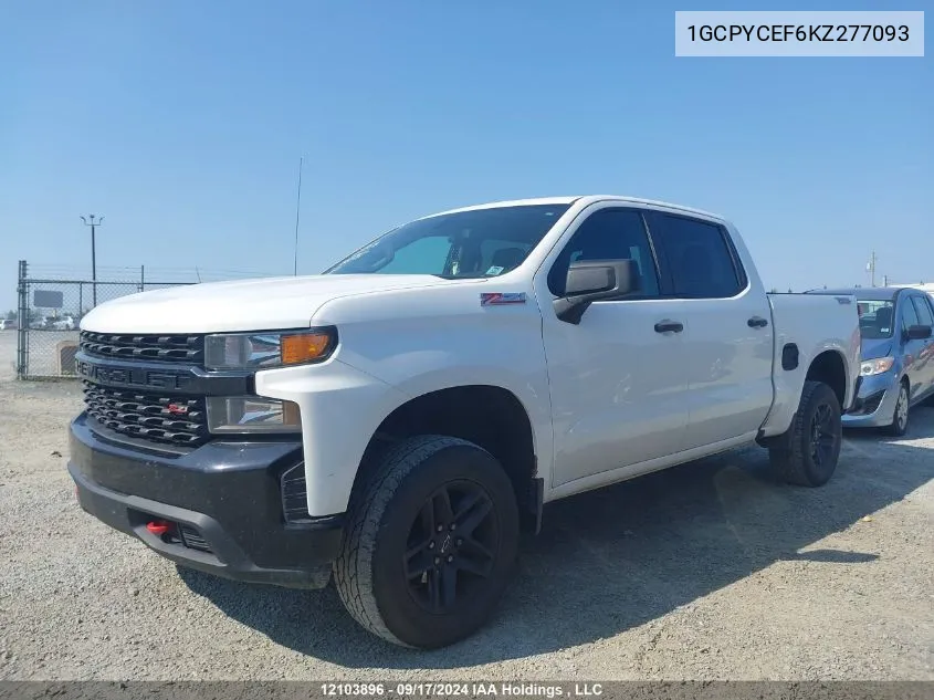 2019 Chevrolet Silverado K1500 Trail Boss Custom VIN: 1GCPYCEF6KZ277093 Lot: 12103896