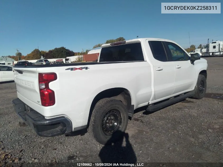 1GCRYDEK0KZ258311 2019 Chevrolet Silverado 1500