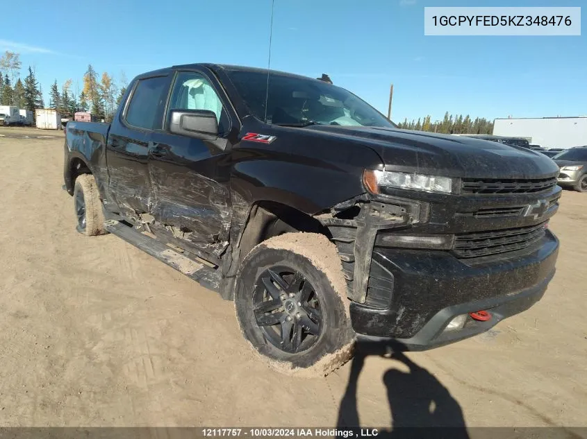 2019 Chevrolet Silverado 1500 VIN: 1GCPYFED5KZ348476 Lot: 12117757