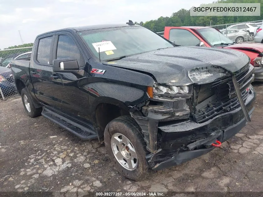 2019 Chevrolet Silverado 1500 Lt Trail Boss VIN: 3GCPYFED0KG312467 Lot: 39277257