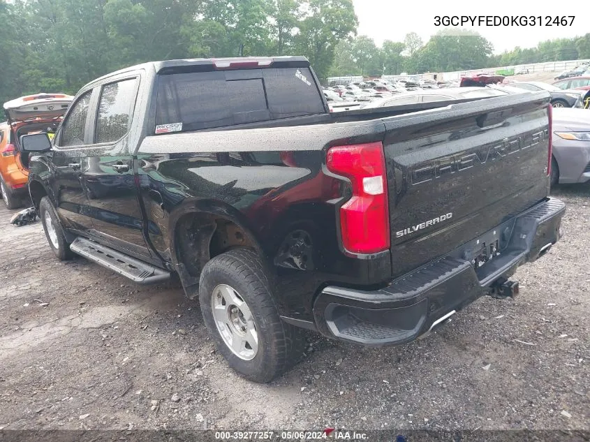 3GCPYFED0KG312467 2019 Chevrolet Silverado 1500 Lt Trail Boss