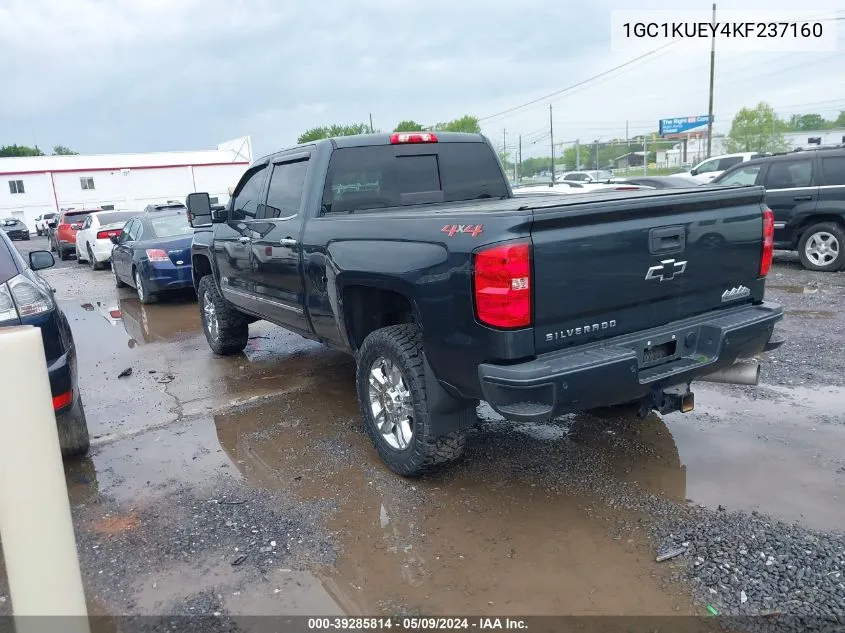 2019 Chevrolet Silverado 2500Hd High Country VIN: 1GC1KUEY4KF237160 Lot: 39285814