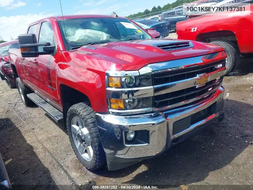 2019 Chevrolet Silverado 2500Hd Lt VIN: 1GC1KSEY7KF137381 Lot: 39287252