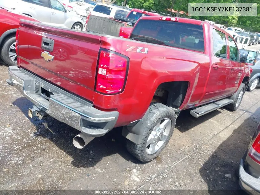 2019 Chevrolet Silverado 2500Hd Lt VIN: 1GC1KSEY7KF137381 Lot: 39287252