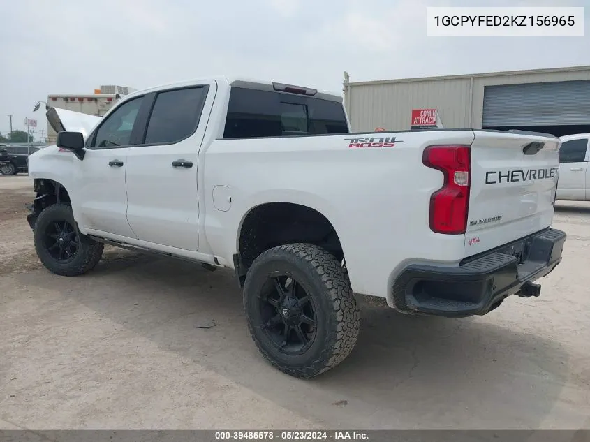 1GCPYFED2KZ156965 2019 Chevrolet Silverado 1500 Lt Trail Boss