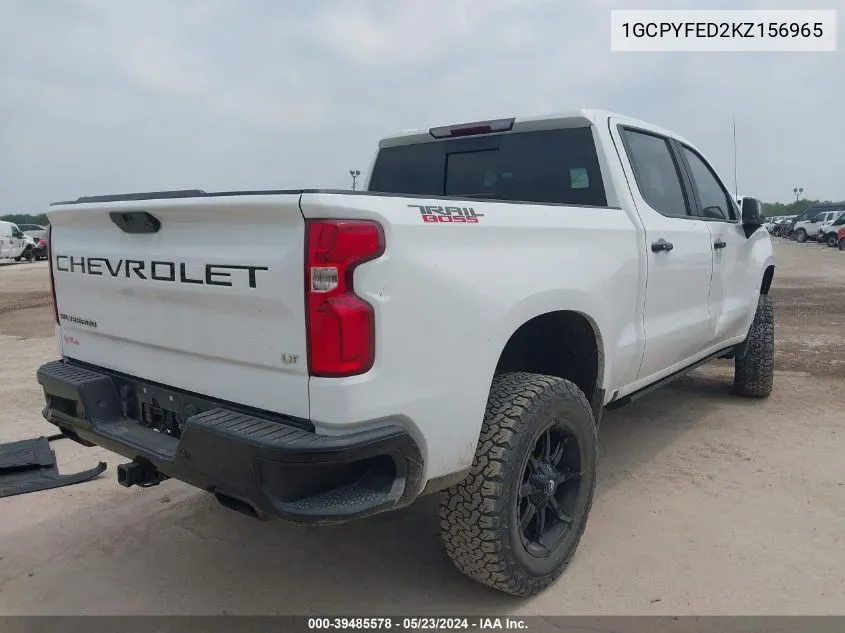 1GCPYFED2KZ156965 2019 Chevrolet Silverado 1500 Lt Trail Boss