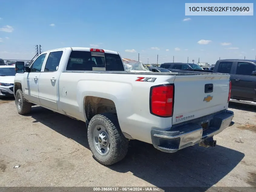 1GC1KSEG2KF109690 2019 Chevrolet Silverado 2500Hd Lt